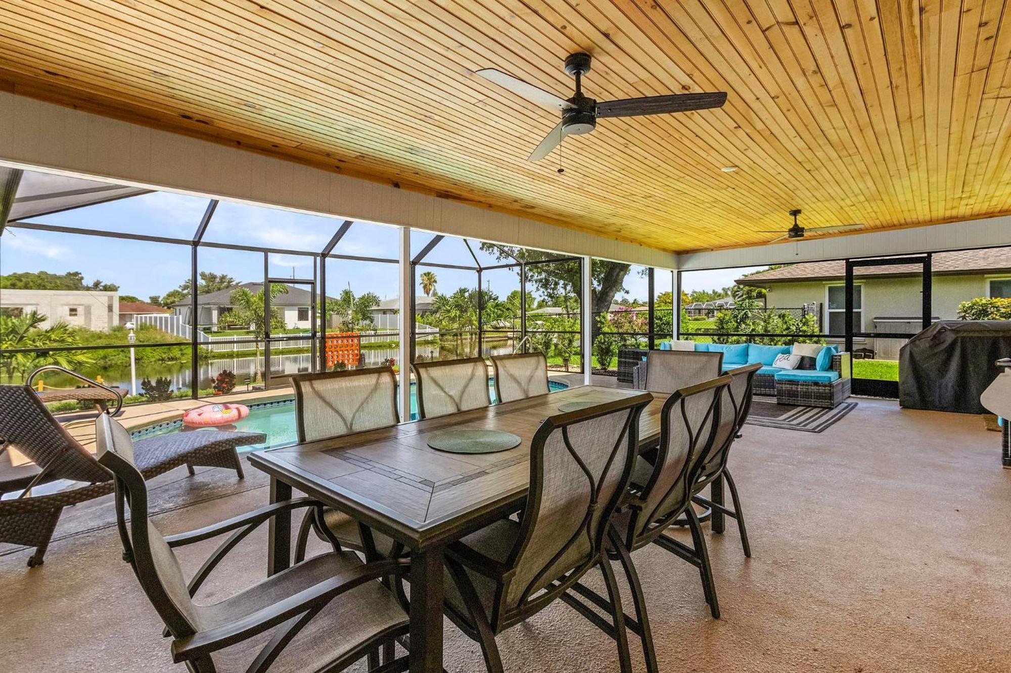 Cozy Retreat, Heated Pool, Water Canal, Bikes,3 Bedroom Кейп-Корал Экстерьер фото
